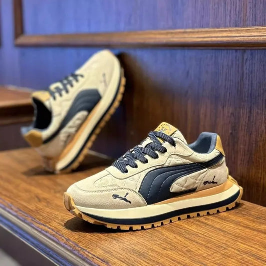 Men's shoes 2025 new summer casual sports shoes, thick-soled, height-increasing, breathable and versatile casual running shoes