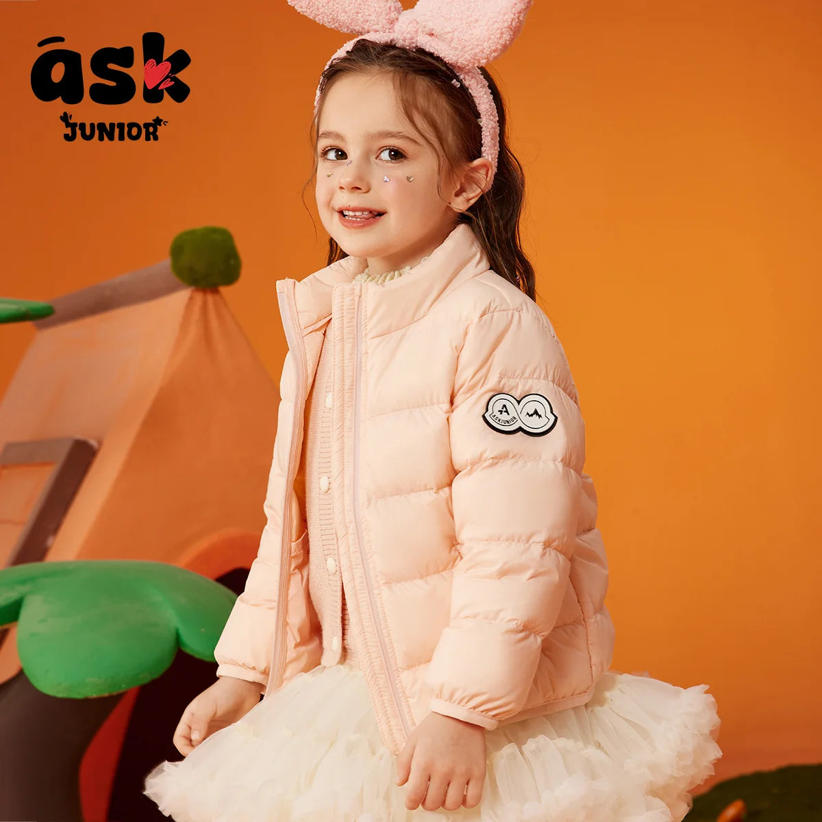 90 white duck down girls winter light fashion warm inside with down jacket