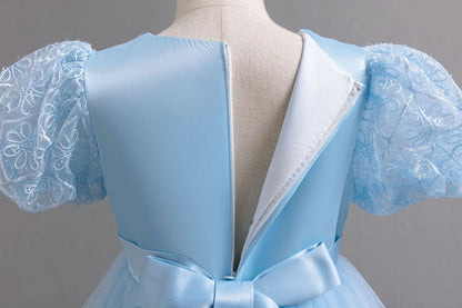 Party Dresses For Girls Flower Dress White Bridesmaid Wedding Pageant First Communion Clothes Birthday Party Piano Perform Gown