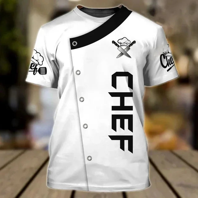 Summer Tide Fashion Chef's Knife Picture Men T-Shirts  Casual 3D Print Tees Hip Hop Personality Round Neck Short Sleeve Tops