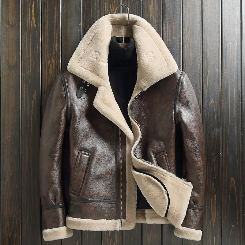 2023 New Winter Jackets for Men Wool Real Fur Coat Men's High-end Thickened Warm Lamb Fur Jacket Male Clothing M-6XL Casaco FCY