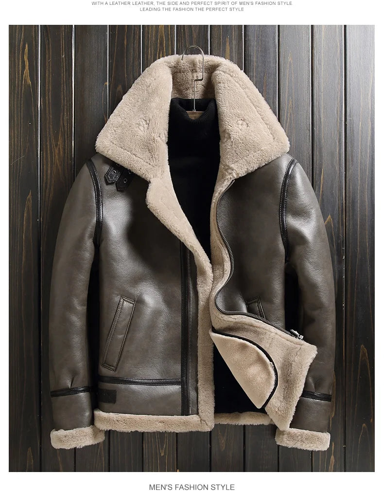 2023 New Winter Jackets for Men Wool Real Fur Coat Men's High-end Thickened Warm Lamb Fur Jacket Male Clothing M-6XL Casaco FCY