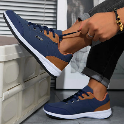 2025 Men Shoes Spring Autumn Waterproof Walking Sneakers Leisure Male Leather Sports Shoes Non-Slip Footwear Tennis for Men