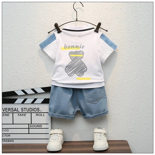 New Summer Baby Clothes For Boys Casual Cartoon T-Shirt Shorts 2Pcs/Set Toddler Costume Kids Children Outfits Infant Tracksuits