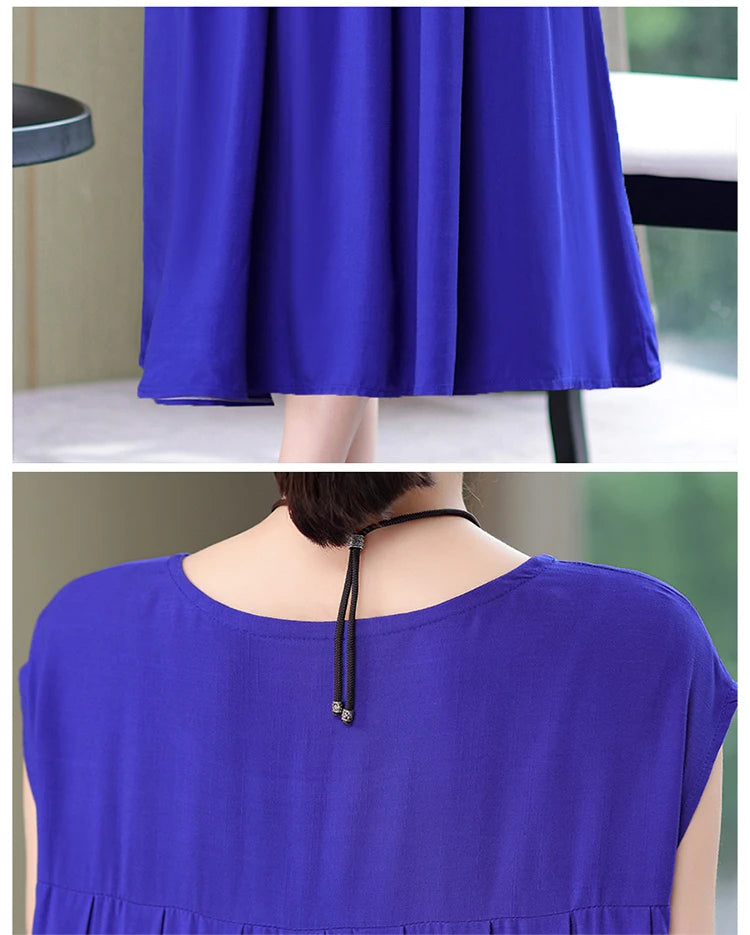 New Fashion Summer Dress For Women Sundress 2025 Casual short sleeve dress Print Female O-Neck Robe Oversize Bohemian dresses