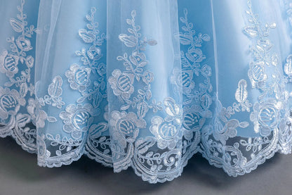 Party Dresses For Girls Flower Dress White Bridesmaid Wedding Pageant First Communion Clothes Birthday Party Piano Perform Gown