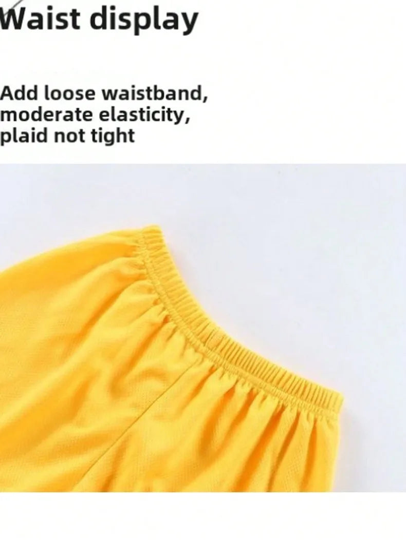 Summer Boys Basketball Clothes Sets Breathable Mesh Children's Casual Outfits Stitch Printed Kids Vest and Shorts 2pcs Suit New