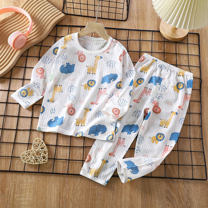 Summer toddler kids boys girls clothes sets for boys girls children clothing casual sports sets pyjamas sleeping pants