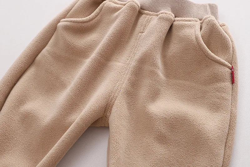 Winter New Baby Hooded Cotton Coat Long Sleeve Set for Boys and Girls' Vest with Velvet and Thickened Casual Three Piece Set