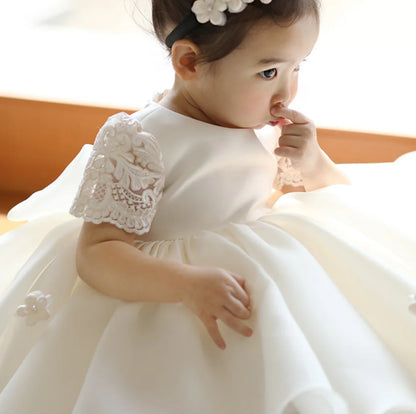 Party Dresses For Girl Flower Princess First Birthday Baby Girls Dress Baptism White Wedding Kids Dresses For Girl Toddler Gowns