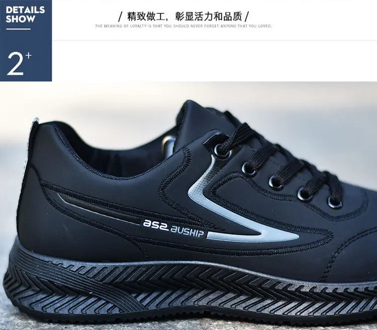 Men's shoes for autumn and winter are waterproof, versatile, anti-slip, sports and casual shoes, and men's low-top running shoes