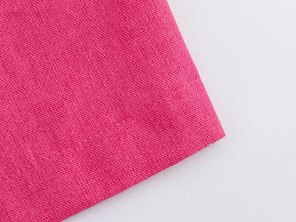 Summer Dress For Women 2024 Solid Waist Hollow Out O-Neck Sleeveless Slit Long Dresses Wild Casual Beach Woman Even Dress