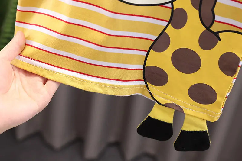 Summer Children Boys Clothing Kids Cartoon T-Shirt Shorts 2Pcs/Set Toddler Leisure Sport Suits Baby Cotton Tracksuits 0-5 Years