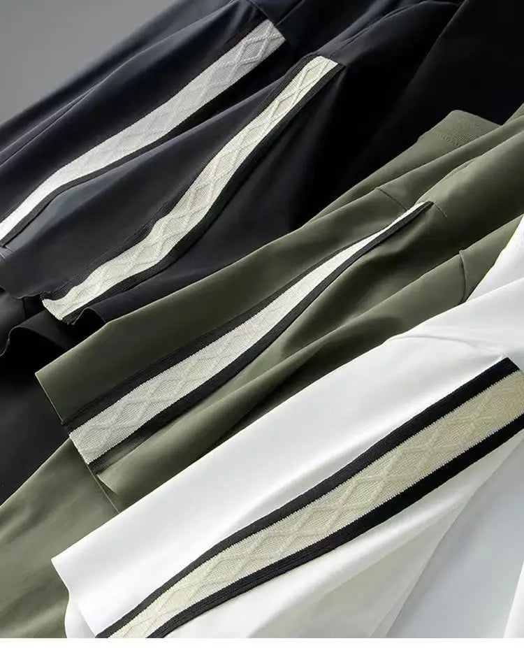 Summer Men's Casual Sportswear Set, Summer Fashion 2-Piece co ord set With Short Sleeve T-Shirt & Side Stripe Pants