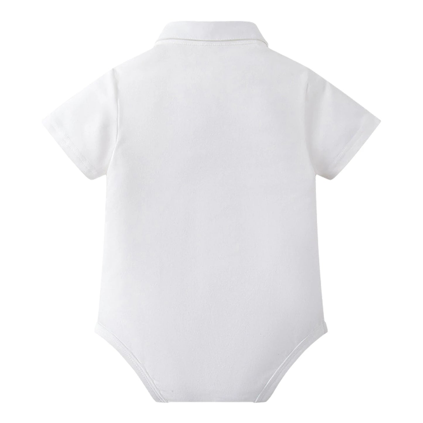 Baby Boys Summer Short Sleeve Lapel Bow Tie Romper with Suspender Shorts Beret Christening Birthday Wedding Party Gentlemen Suit