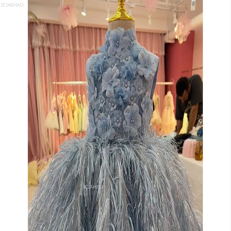 Kids Girls Party Dress Princess Children Birthday Gown for Flower Girl Wedding Piano Recital Host Pageant Formal Dresses Costume