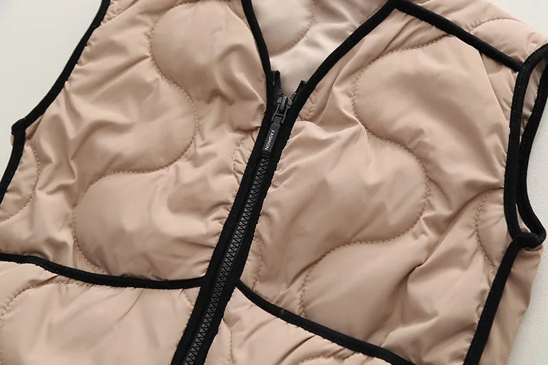 Winter New Baby Hooded Cotton Coat Long Sleeve Set for Boys and Girls' Vest with Velvet and Thickened Casual Three Piece Set