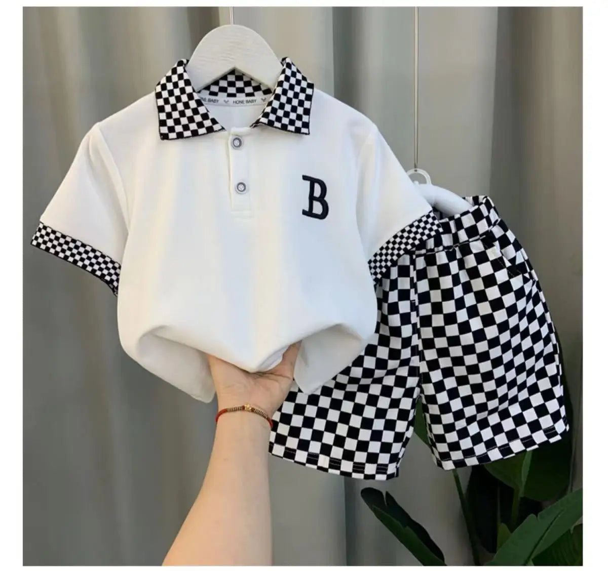Boys Summer Polo Shirt Set New Children's Fashionable Short sleeved Boys and Babies Summer Clothing Two Piece Set Kids Outfits