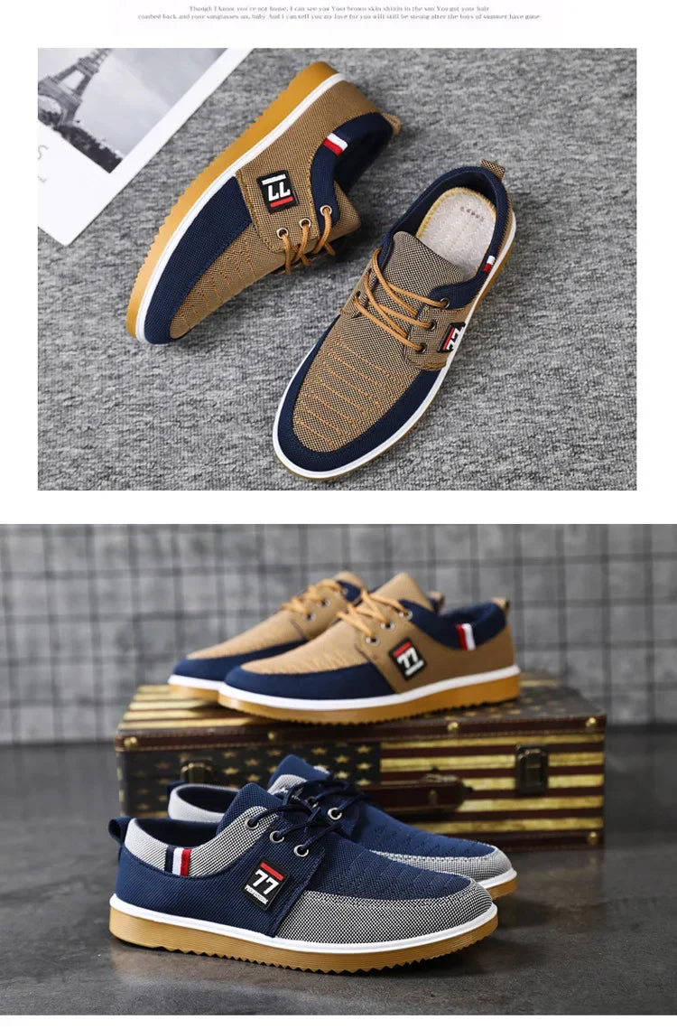 Sneakers Shoes for Men Canvas Shoes Breathable Beef Tendon Bottom Casual Vulcanized Shoes Work Footwear Tenis Masculino2024