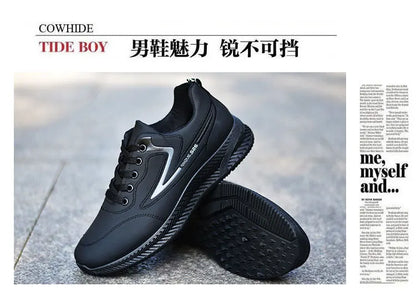 Men's shoes for autumn and winter are waterproof, versatile, anti-slip, sports and casual shoes, and men's low-top running shoes