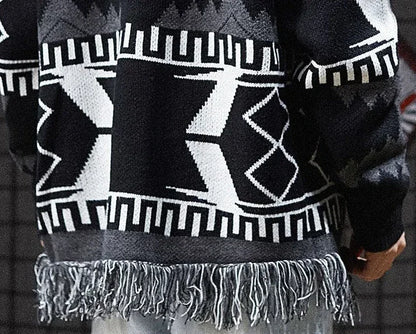 Knit Sweater Male Black Graphic Jacket Men's Clothing Coat No Hoodie Cardigan Tassel Sale V Order Designer Luxury Jumpers Casual