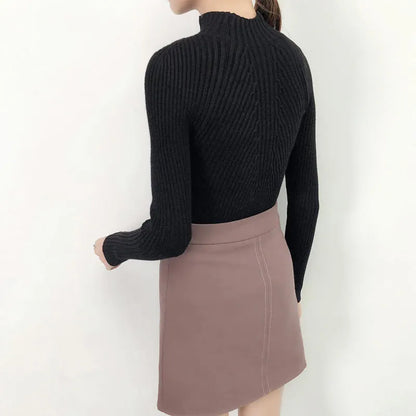 Autumn Winter Turtleneck Sweater Women Basic Slim Pullover Women Sweaters And Pullovers Knit Jumper Ladies Tops 2025