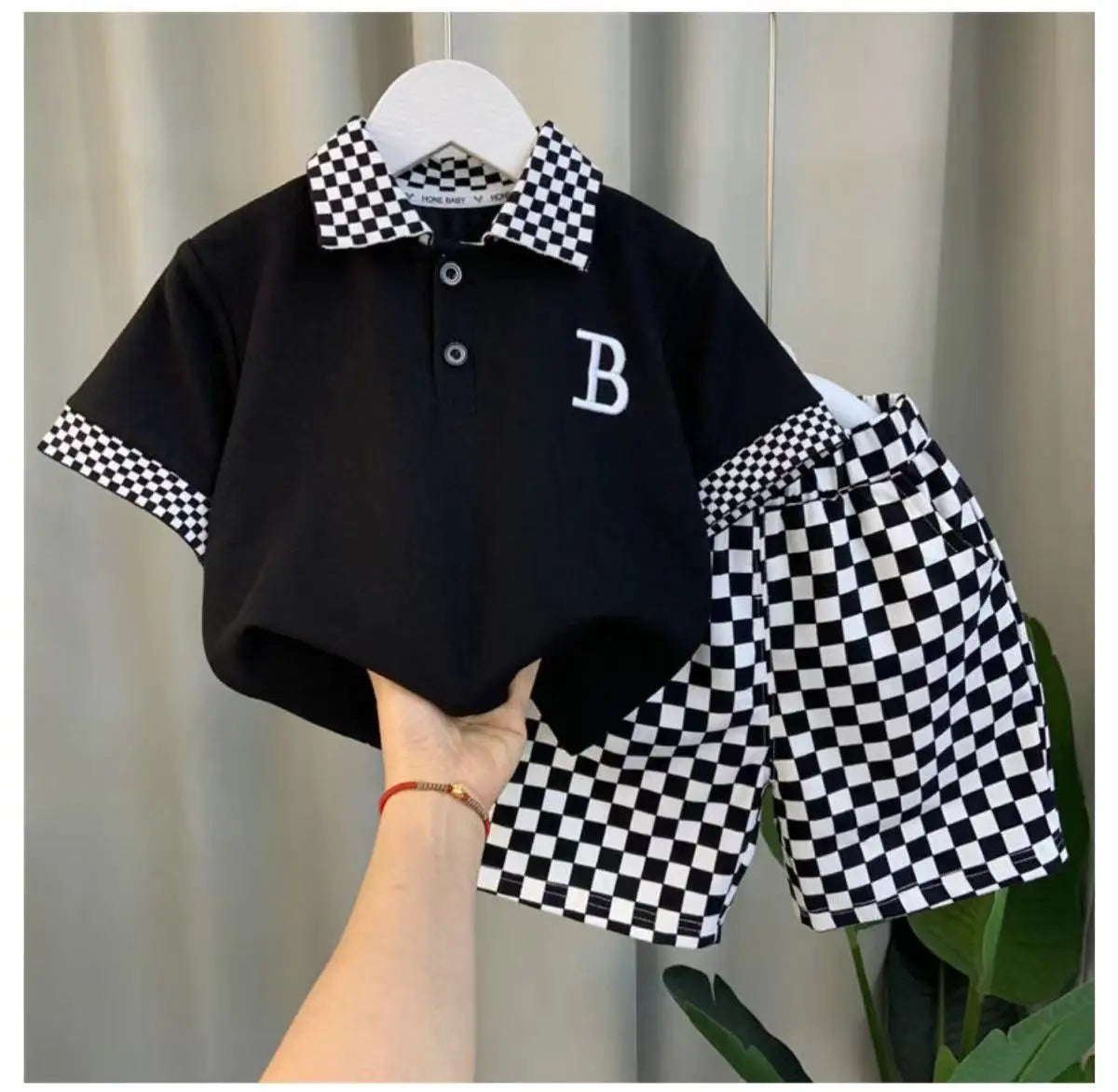 Boys Summer Polo Shirt Set New Children's Fashionable Short sleeved Boys and Babies Summer Clothing Two Piece Set Kids Outfits