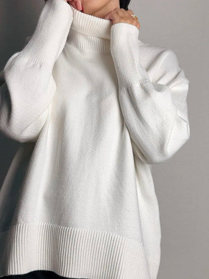 Winter Clothes Brown Sweaters Women Oversize Turtleneck Warm Pullovers Thick Sweaters For Women Oversized Sweater White Jumpers