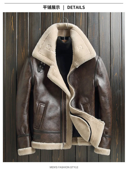 2023 New Winter Jackets for Men Wool Real Fur Coat Men's High-end Thickened Warm Lamb Fur Jacket Male Clothing M-6XL Casaco FCY