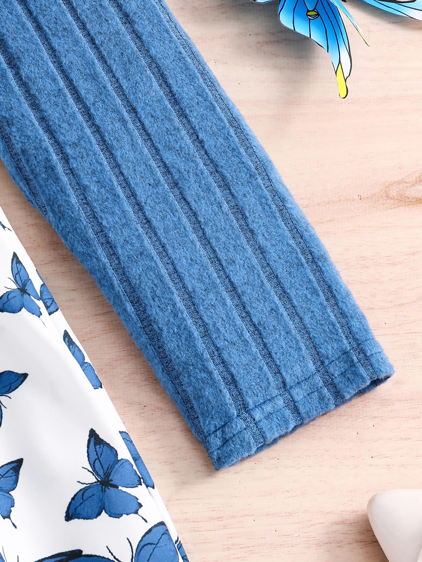 Autumn and Winter New Girls Casual Dress Solid Color Double Matching Printed Dress 8-12Y