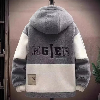 2025 Men's Lamb Wool Jacket Autumn Winter Loose Padded Thickened Jacket Plus Size 6XL 110kg Also Wearable Clothes Cardigan