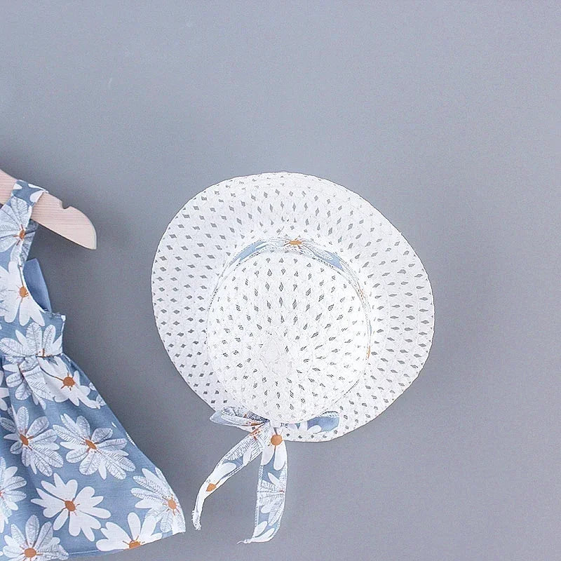 (Girls 0-3 Years Old) Summer New Girls Dress Floral Print Little Fresh Everyday Sweet Princess Dress with Bow