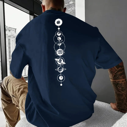 Summer men's T-shirt  American fashion print Daily casual shorts long-sleeved T-shirt Men's clothing streetwear Tops Harajuku