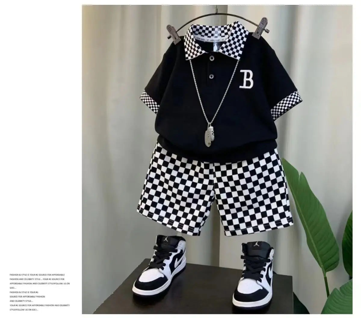 Boys Summer Polo Shirt Set New Children's Fashionable Short sleeved Boys and Babies Summer Clothing Two Piece Set Kids Outfits