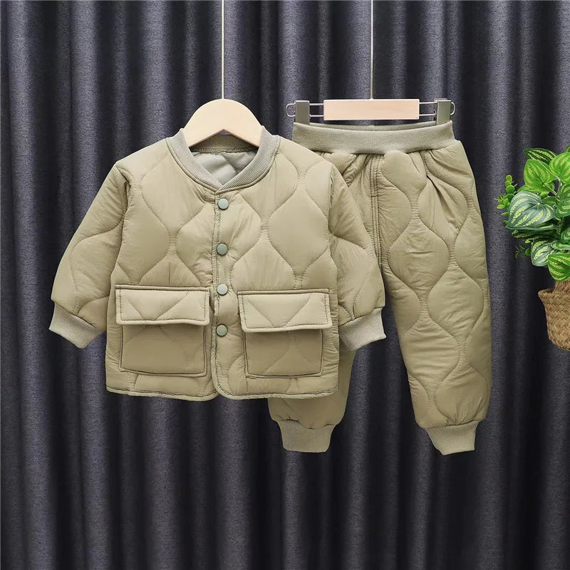 New Autumn Winter Fashion Baby Boys Clothes Children Girl Solid Casual Cotton Coat Toddler Costume Infant Jacket Kids Sportswear