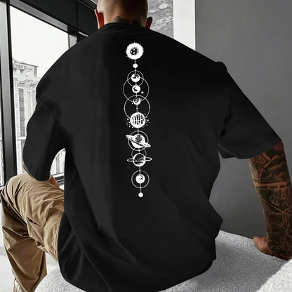 Summer men's T-shirt  American fashion print Daily casual shorts long-sleeved T-shirt Men's clothing streetwear Tops Harajuku