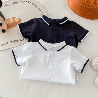 Summer Baby Boys Jumpsuit Cotton Newborn Romper Toddler Infant One-Pieces Onesies Solid Color Clothes for Boy Korean Kids Outfit