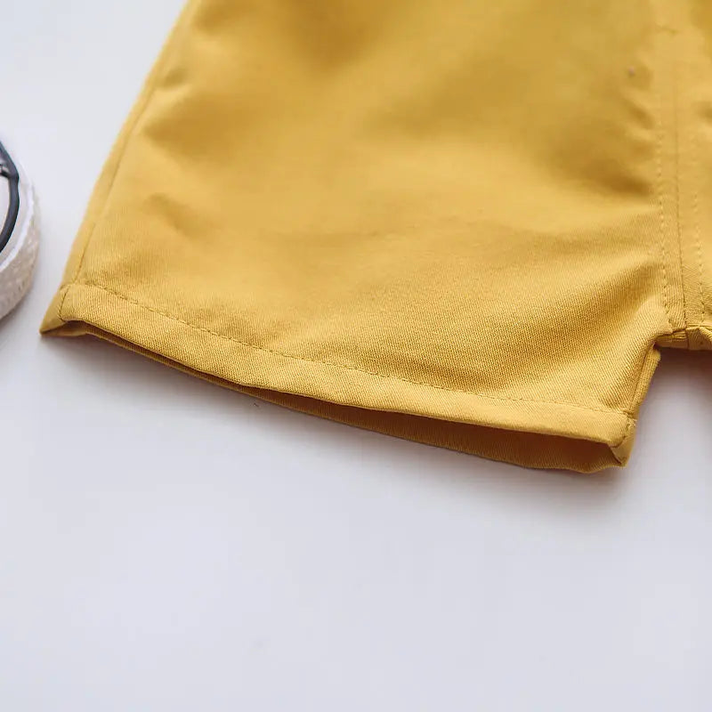 Summer Toddler Baby Boys Girls Short Sleeve Solid Jacket Clothes Set Solid Boys Girl Casual Shorts 2pcs Suit Cute Kids Outfits