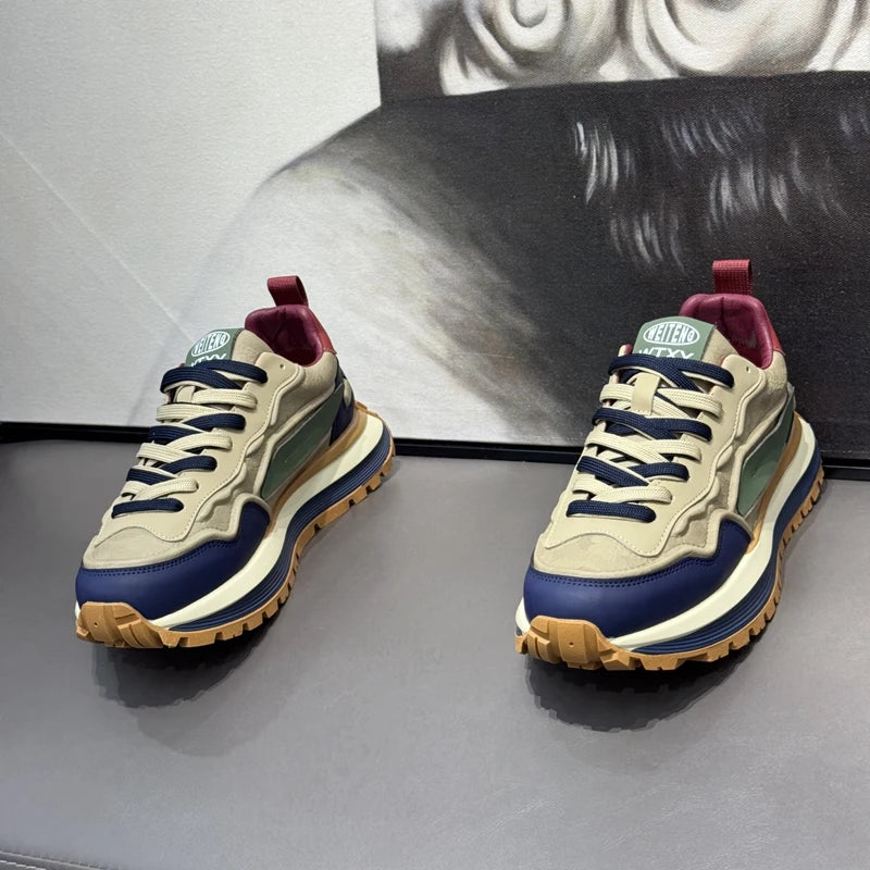 Men's Sneakers Shoes for Men Platform Sports Shoes Sports and Leisure Casual Sneaker Non-slip Fashion Wear-resistant Loafers