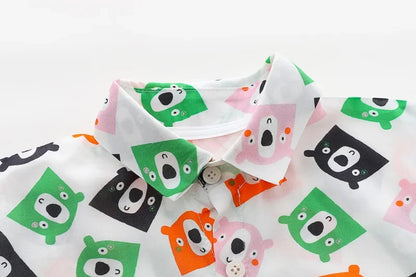 Boys' summer clothing 2025 new style summer new style baby shirt short sleeved two-piece set children's summer clothes