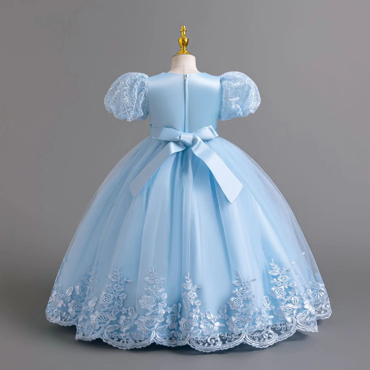 Party Dresses For Girls Flower Dress White Bridesmaid Wedding Pageant First Communion Clothes Birthday Party Piano Perform Gown