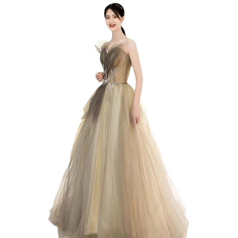 Summer Sexy Evening Dresses Backless Sleeveless Simple Floor-Length Vestidos Formal Sequines Prom Gowns