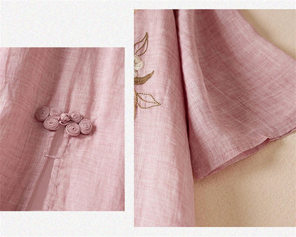 Summer Print Vintage Dresses For Women 2025 New Casual Long Thin Breathable Dress Femme Robe Office Lady Work Elegant Clothing