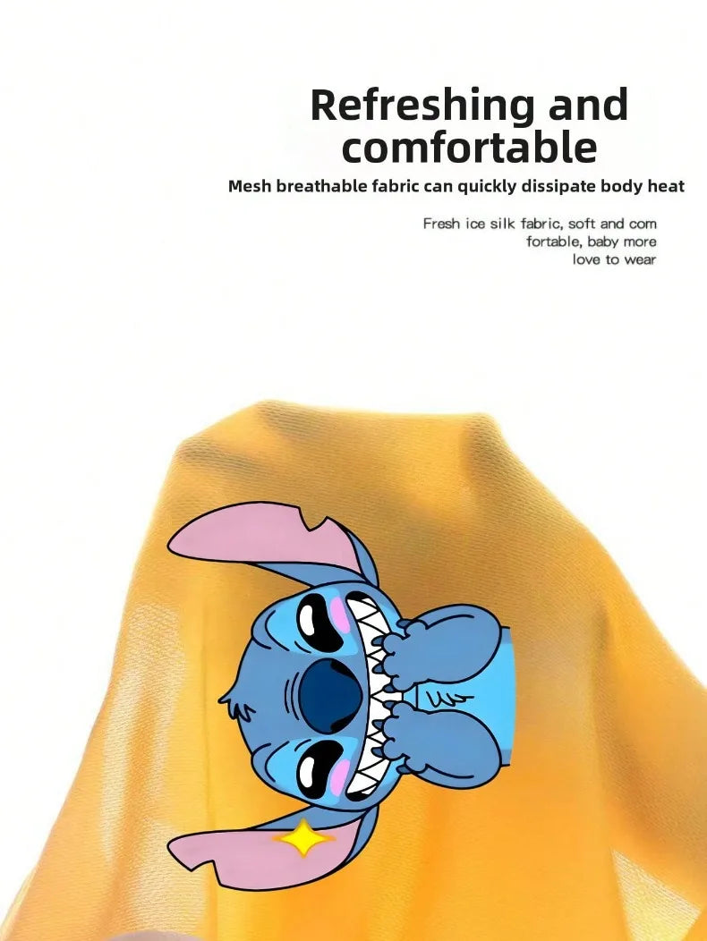 Summer Boys Basketball Clothes Sets Breathable Mesh Children's Casual Outfits Stitch Printed Kids Vest and Shorts 2pcs Suit New