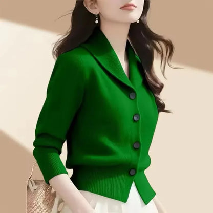 Knitted Cardigan Jacket Women Clothing Spring Winter 2025New Style Long Sleeved Outerwear Sweater Coat Female Casual Ladies Tops