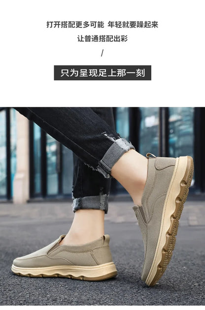 Shoes for men, 2025 autumn new single shoes, British style bean shoes, dad shoes, one foot casual shoes