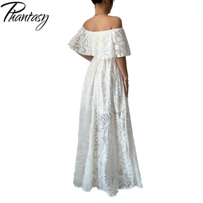 Women's Dresses 2025 Summer White Dress Women Cover-Ups Outfits Boho Hippie Chic Long Maxi Dresses Female Clothes Robe Vestidos