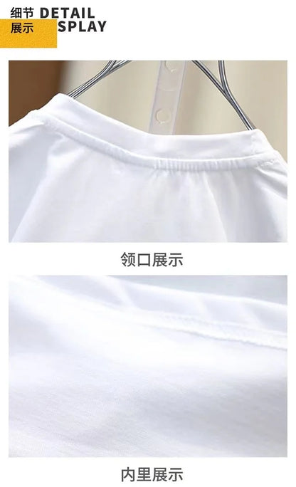 Boys Summer Clothing Set 2024 New Handsome Children's Short Sleeved Clothes Trendy Baby T-shirt Jeans Thin Two-piece Set