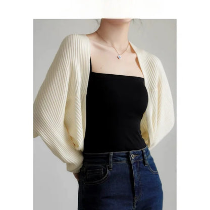 Sweater Women 2025 Fashion Autumn temperament knitted cardigan shawl small camisole strap loose thin Cardigan Women XMM2315