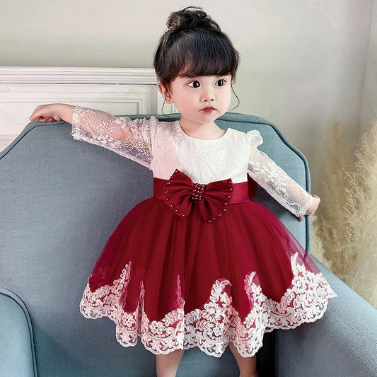 Christening Gown Dress for Girl Baby First 1st Birthday Dress Party Girl Baby In Stock